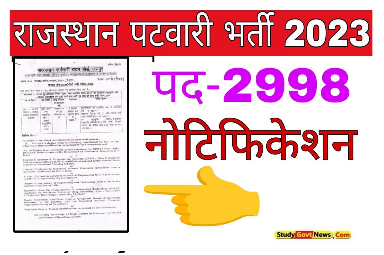 Rajasthan Patwari Recruitment 2023