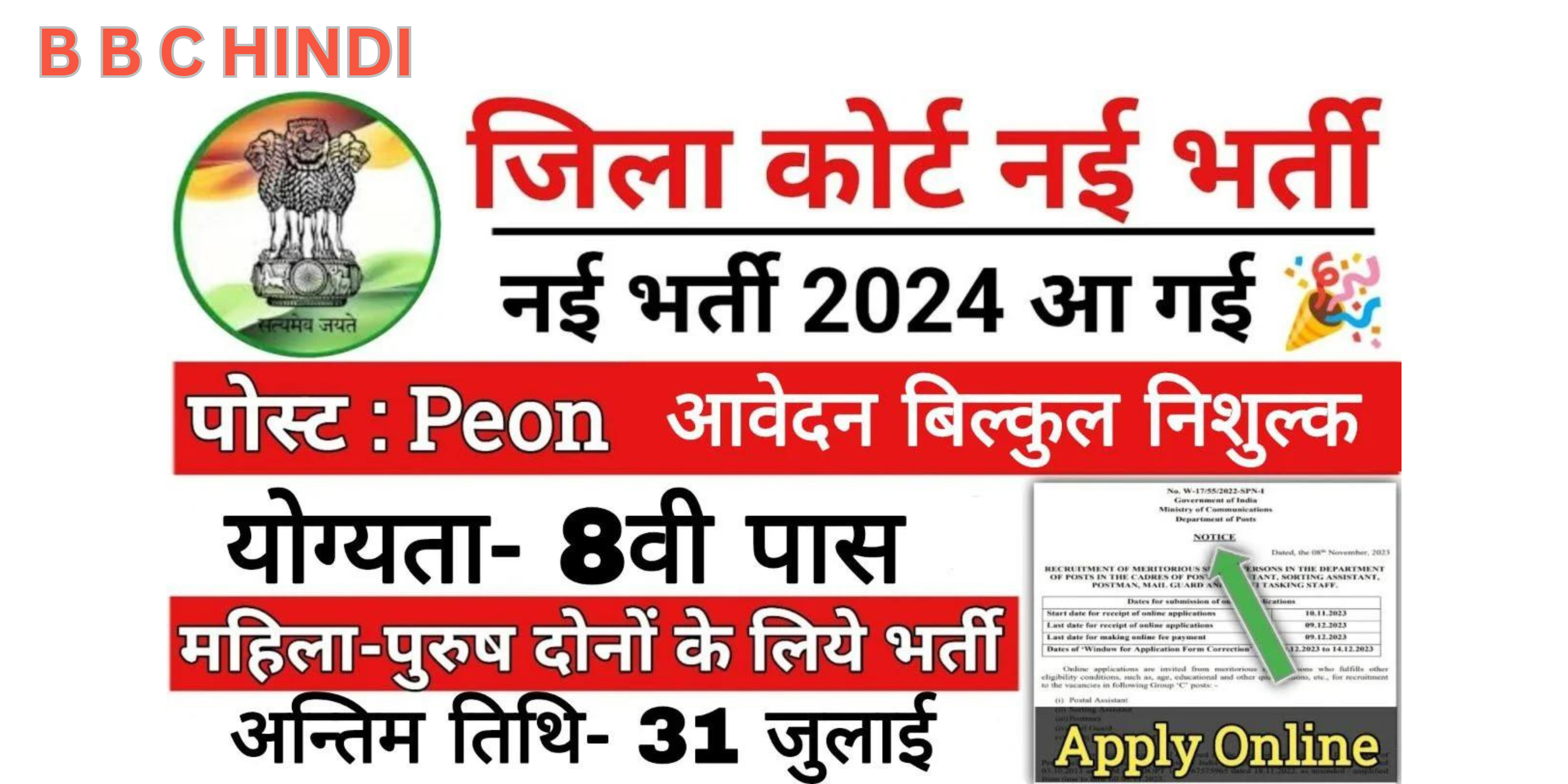 District Court Peon Vacancy